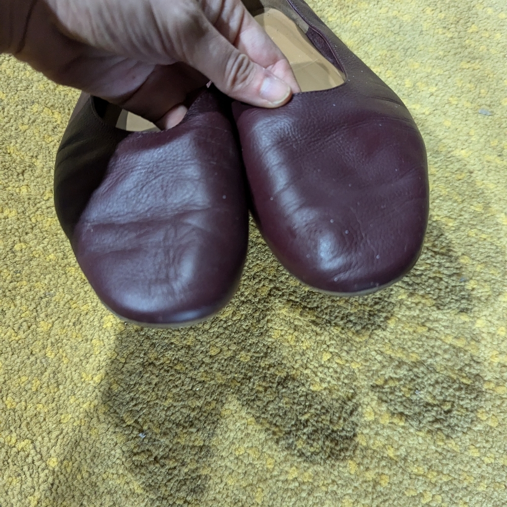 Everlane Maroon Leather Ballet Flats sz 8.5 - Picture 5 of 6